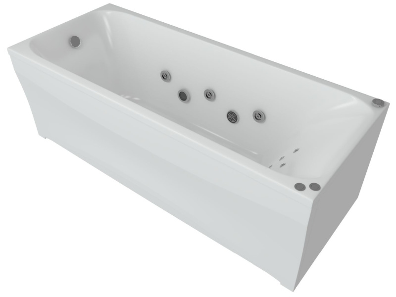 Ванна акриловая Акватек Альфа 170x70 см с гидромассажем ALF170-0000007 (детальная фотография), акриловые