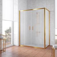 Душевой уголок профиль золотой стекло сатин Vegas-glass