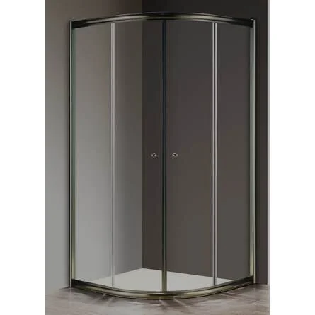 Душевой уголок Cezares Giubileo 80х80 см стекло прозрачное профиль бронза GIUBILEO-R-2-80-SCORREVOLE-C-Br (детальная фотография)