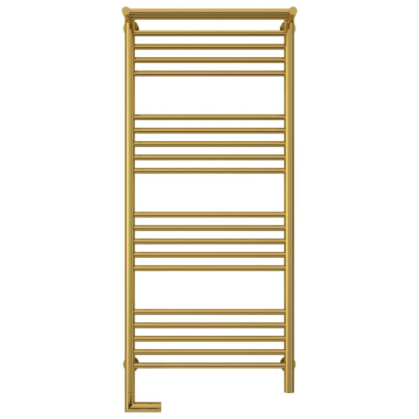 Полотенцесушитель электрический левый, с полкой цвет золото Сунержа Богема 2.0 1200х500 03-5206-1250 (детальная фотография), по запросу