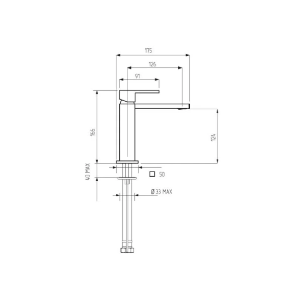 Смеситель для раковины Migliore Kvant Black с донным клапаном 30434 (детальная фотография), для раковины