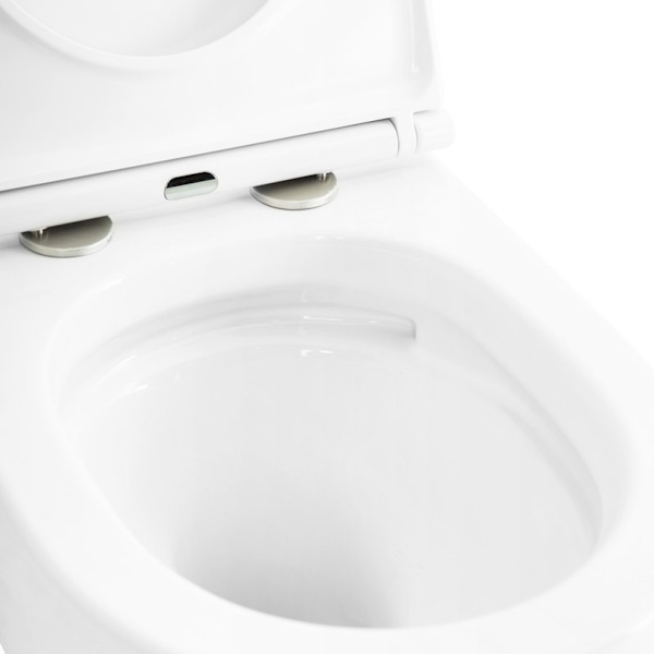 Унитаз подвесной Cezares Stylus с крышкой-сиденьем CZR-6601-TH-TOR (детальная фотография), с горизонтальным, прямым выпуском, с прямым выпуском