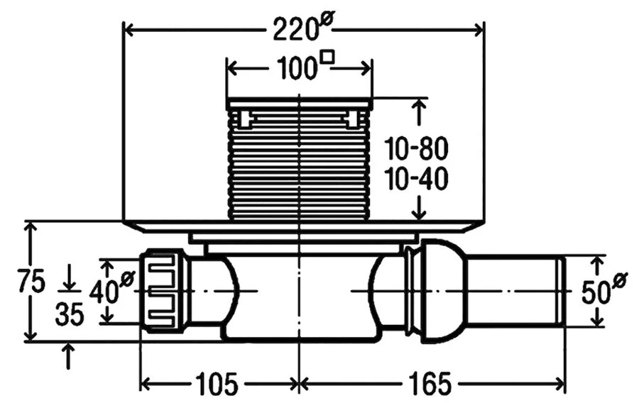 Душевой трап Viega Advantix 10 см насадка для решетки из пластика 583217 (детальная фотография), душевой трап