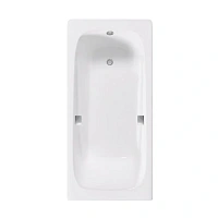 Ванна чугунная Delice Flex DLR230631R, 170 х 80 см, без покрытия, с отверстиями под ручки, без ручек, цвет белый