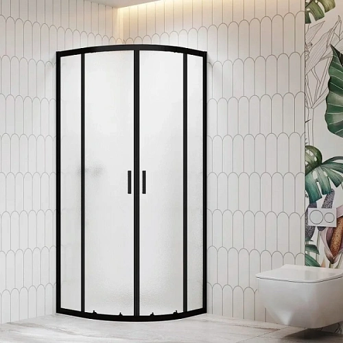 Душевой уголок RGW Classic CL-56B 90x90 см профиль черный, стекло Cora - фото 2