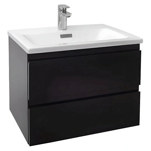 Тумба под раковину подвесная Jacob Delafon Madeleine 60 см черная глянцевая - фото 8