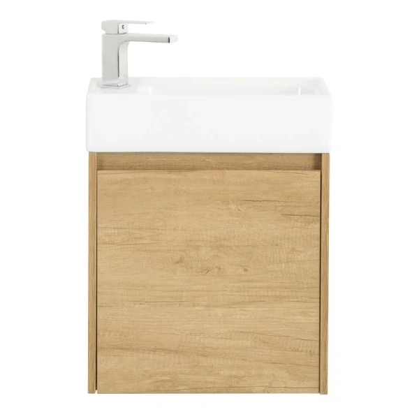 Тумба под раковину подвесная BelBagno Kraft Mini 50 см rovere nebrasca nature левосторонняя KRAFT MINI-500/260-1A-SO-RNN-L (детальная фотография)