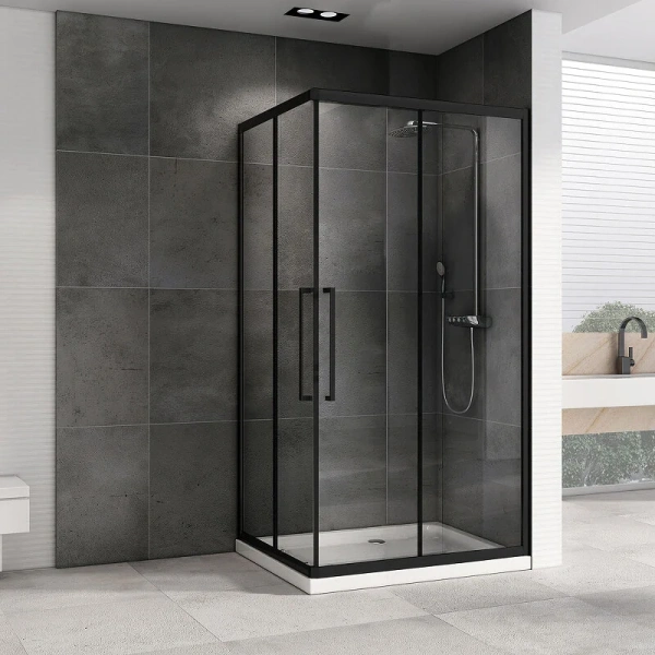 Душевой уголок Abber Schwarzer Diamant 120x80 см профиль черный AG02128BH (детальная фотография), 120х80