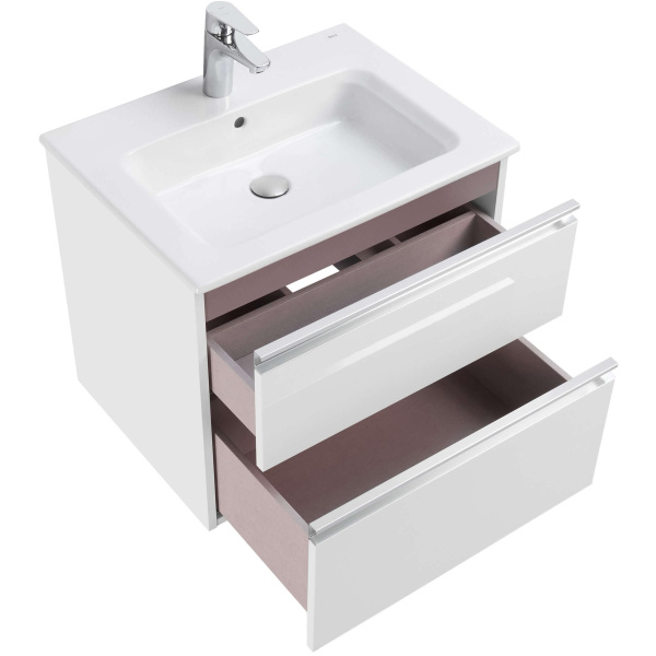 Тумба под раковину подвесная Roca The Gap 60 см белый глянец 857550806 (детальная фотография), подвесная, пристенная