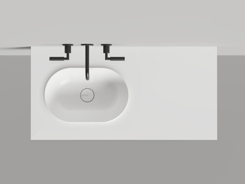 Раковина Salini Onda Edge Oval 200 см белый матовый 14022041MN (детальная фотография)