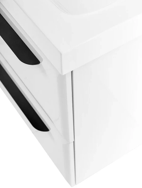 Тумба под раковину подвесная Cezares Eco 120 см с 4 ящиками, bianco lucido ECO-1200-4C-SO-2-BL (детальная фотография), окрашенные