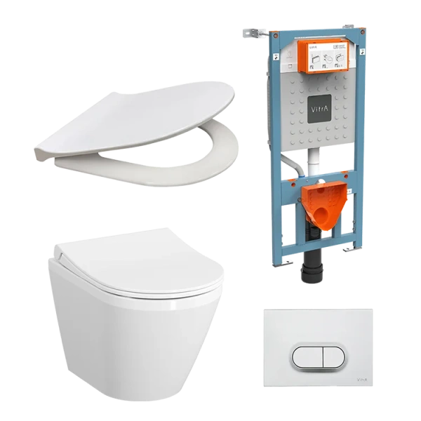 Комплект унитаз с инсталляцией VitrA S20 9004B003-7202 (детальная фотография)