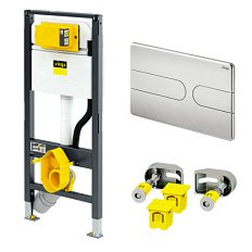 Инсталляция для унитаза Viega Prevista Dry с кнопкой смыва хром