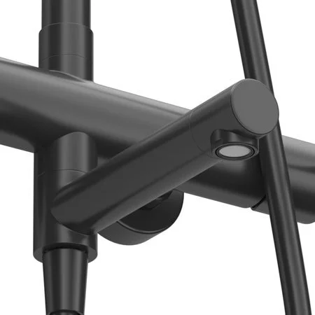 Душевая стойка Cezares Relax черный матовый RELAX-CVD-NOP (детальная фотография), рычажные