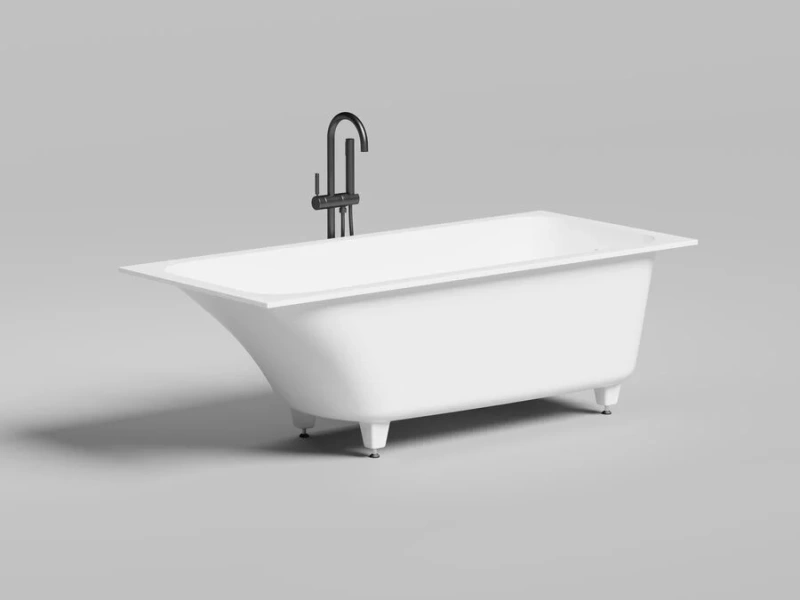 Ванна из искусственного камня Salini Orlanda Kit 170x75 см встраиваемая 102127M (детальная фотография), современныe, hi-tech