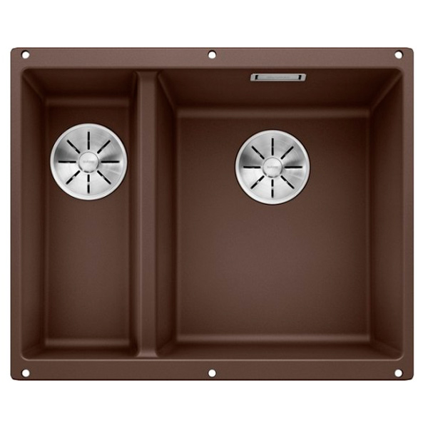 Мойка для кухни, чаша справа, цвет кофе, Blanco Subline 340/160-U 523567 (детальная фотография)
