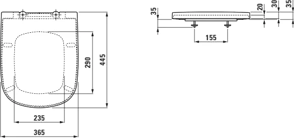 Крышка-сидение с микролифтом Laufen Palomba быстросъемная 8.9180.2.000.000.1 (детальная фотография) index_2