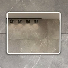 Зеркало с подсветкой Vincea 90 см c сенсорным выключателем и диммером, без окантовки