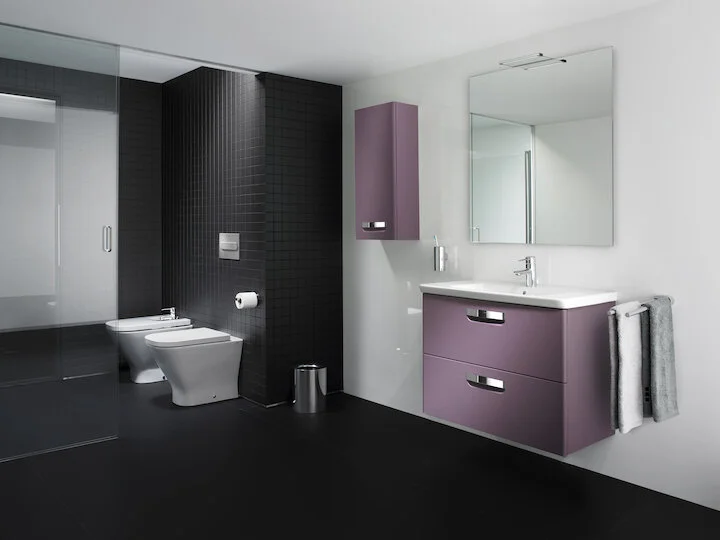 Тумба под раковину подвесная Roca The Gap 60 см фиолетовая ZRU9302742 (детальная фотография), другие