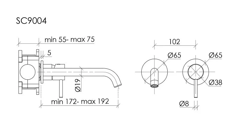 Смеситель для раковины Sancos Etna черный матовый SC9004MB (детальная фотография), для раковины