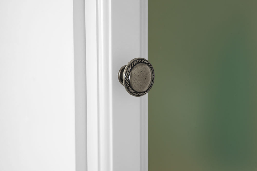 Пенал для ванной, петли справа, цвет белый матовый, фурнитура состареное серебро, La Beaute Michel CMI.Dx.LBO.O.CR (детальная фотография), по запросу index_2