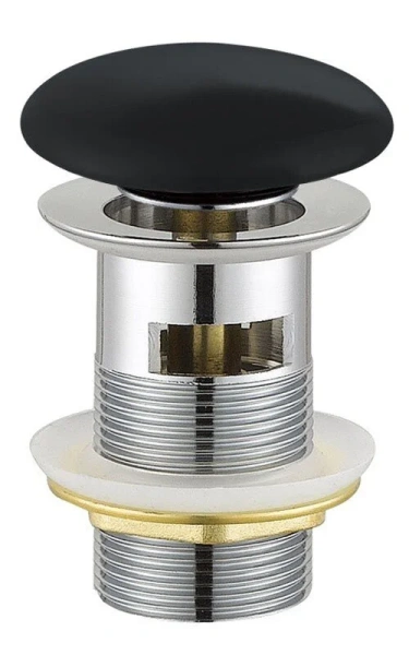 Донный клапан Cezares CZR хром, крышка чёрный глянец CZR-SAT7-NERO (детальная фотография)