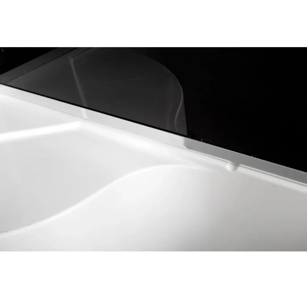 Душевая кабина Deto B 100х100 см без крыши B10BLACK (детальная фотография), современныe, hi-tech