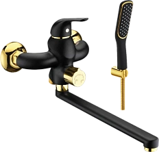 Смеситель, черный/золото Lemark Swan LM5451BG