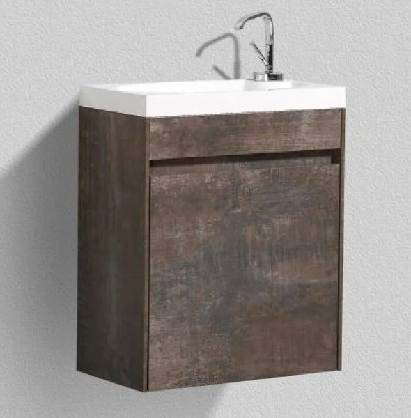 Тумба под раковину подвесная Belbagno Pietra Mini 46 см левосторонняя, stone PIETRA MINI-460-1A-SO-PT-L (детальная фотография)