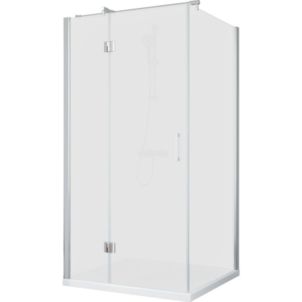 Душевой уголок профиль глянцевый хром стекло сатин Vegas-glass AFP-Fis TUR NOVO 90*120 08 10 L (детальная фотография)