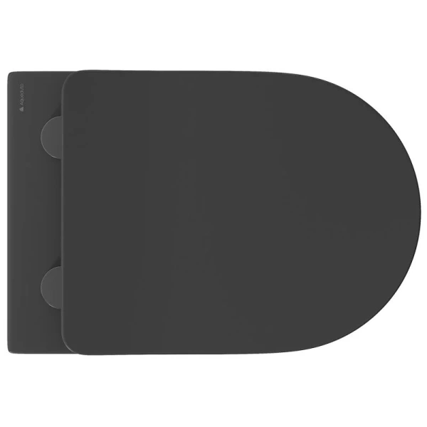 Унитаз подвесной Aqueduto CONE черный матовый CON0140 (детальная фотография), без бачка, со скрытым бачком