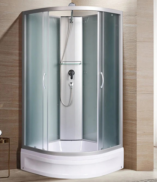 Душевая кабина River Nara 90х90 см без крыши NARA Б/K 90/24 MT (детальная фотография), полукруглые, четверть круга