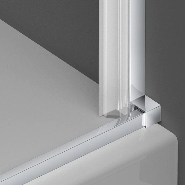 Душевая дверь в нишу Vincea Alpha 75 см профиль хром, стекло текстурное VDP-3AL750MT (детальная фотография), распашные