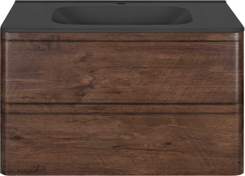 Тумба под раковину подвесная Vincea Vico 79 см R.Wood VMC-2V800RW (детальная фотография), светло-коричневая