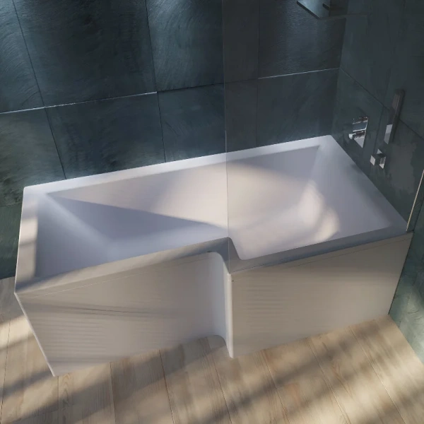 Ванна акриловая 1MarKa Linea 01лин16585лкп/01лин16585пкп, 165 x 85 см, левая/правая, цвет белый (детальная фотография), акриловые index_1