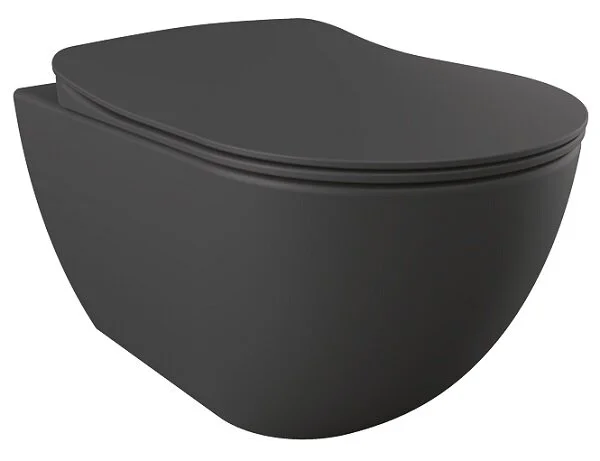Унитаз подвесной Creavit Free антрацит FE320-11AM00E-0000 (детальная фотография)