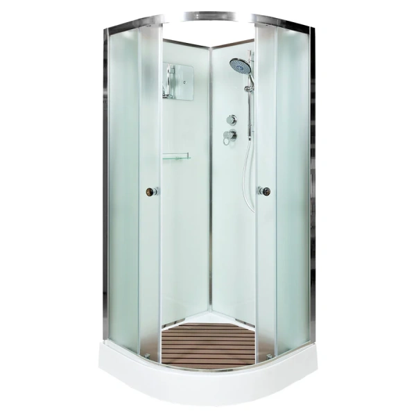 Душевая кабина Deto D 100х100 см без крыши D01 (детальная фотография)