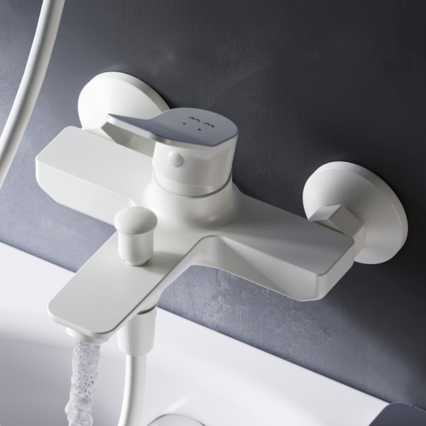 Смеситель для ванны Am.Pm X-Joy белый F85A10033 (детальная фотография), современные, hi-tech