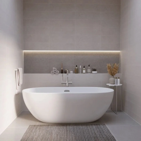 Ванна акриловая Grossman Classic GR-12500, 150 x 75 см, белая (детальная фотография), современныe, hi-tech