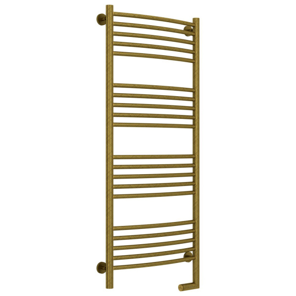 Полотенцесушитель электрический правый, цвет состаренная бронза перемычка выгнутая Сунержа Богема 2.0 1200х500 05-5203-1250 (детальная фотография)