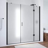 Душевая дверь профиль черный глянцевый стекло сатин Vegas-glass