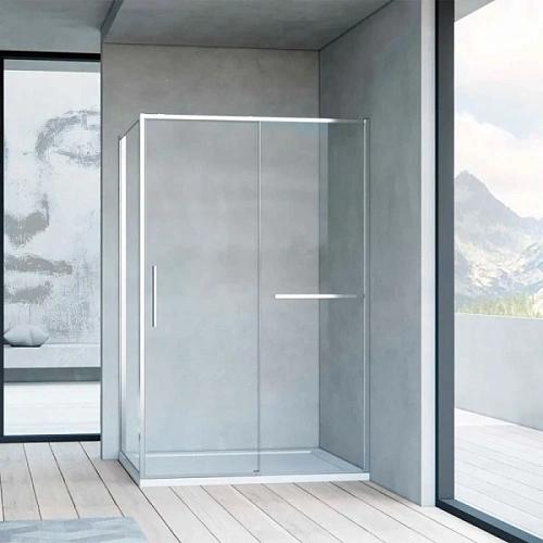 Душевой уголок Vincea Slim Soft 150х100 см профиль хром - фото 2