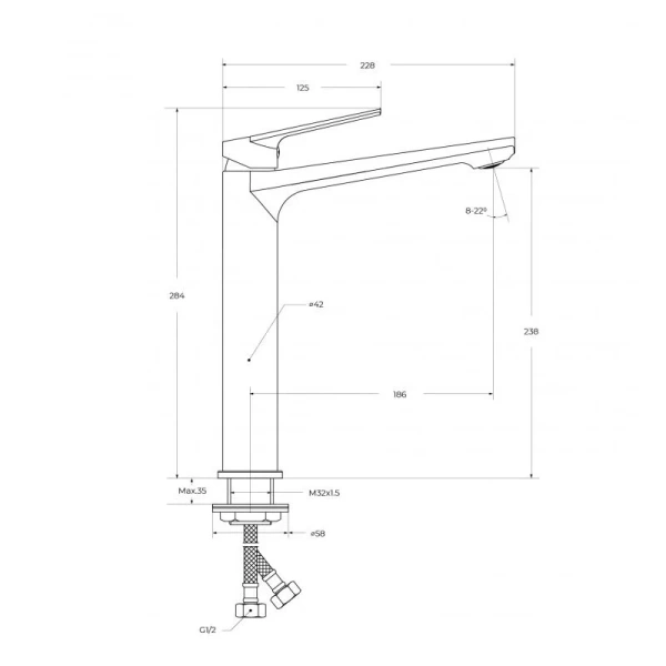 Смеситель для раковины Cezares Comfort хром COMFORT-LC-01-W0 (детальная фотография), для раковины