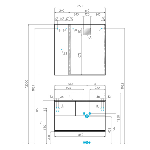 Схема (детальная фотография), прямоугольные
