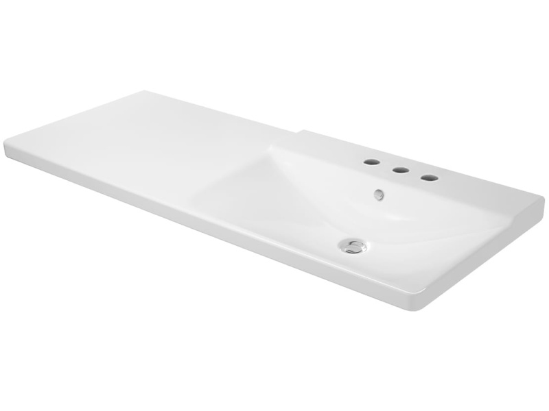 Раковина встраиваемая Duravit P3 Comforts 233412 (детальная фотография), накладные (на столешницу)