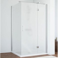 Душевой уголок профиль глянцевый хром стекло сатин Vegas-glass