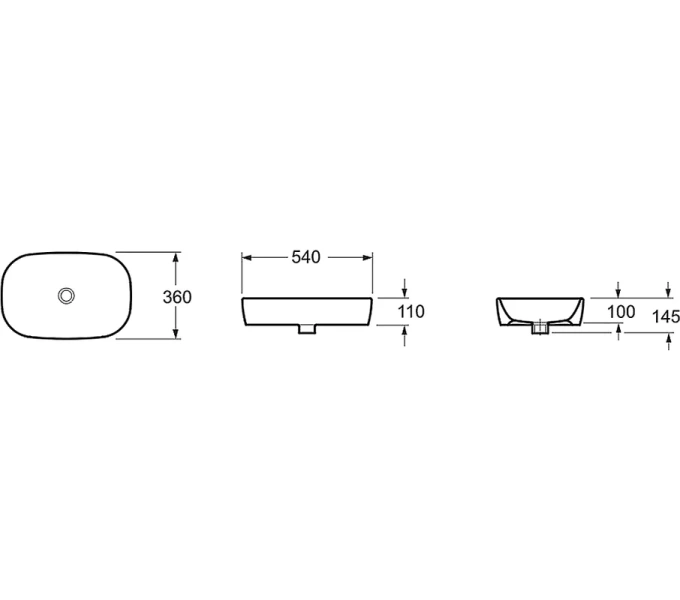 Раковина Lavinia Boho Bathroom Sink 54 см белая 33311002 (детальная фотография), в форме чаши, прямоугольной формы