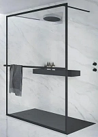 Душевая перегородка черная Riho Lucid GD401 100 см