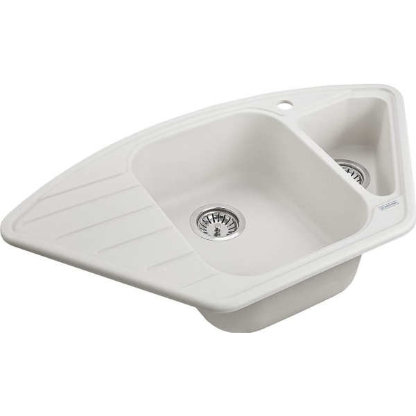 Мойка для кухни Paulmark Wiese 90 см белая PM529050-WH (детальная фотография), врезные