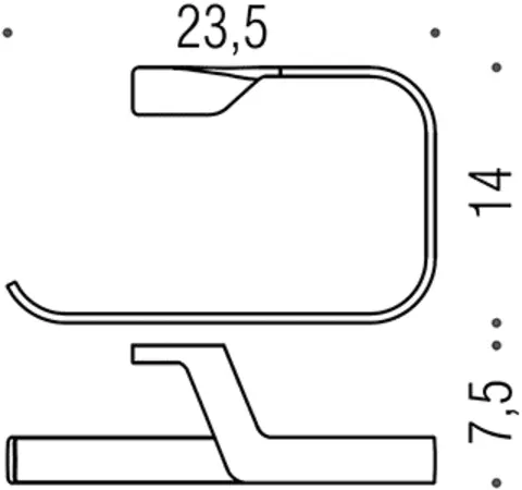 Полотенцедержатель Colombo Alize кольцо B2531 (детальная фотография), современные, hi-tech